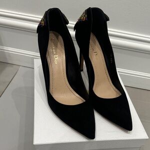Dior Dioramour Black Suede Women's Heels